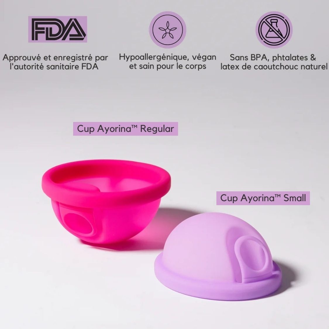 Ayorina™ Cup Menstruelle sans languette - Pour un cycle perceptiblement imperceptible